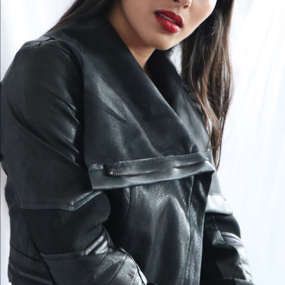 Vegan Leather crop Jacket
